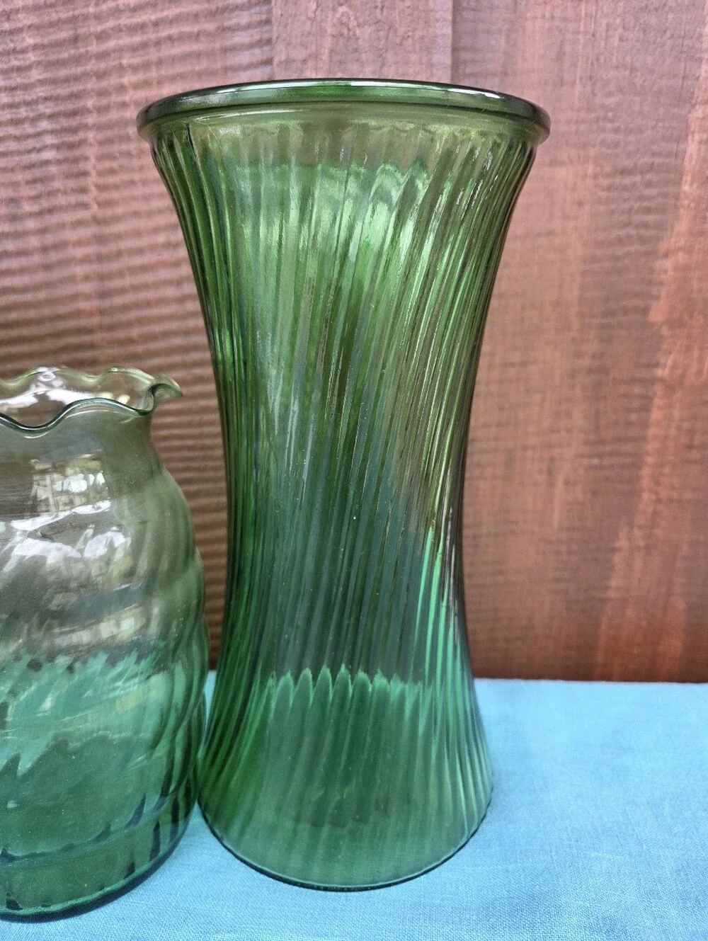 Vintage green glass